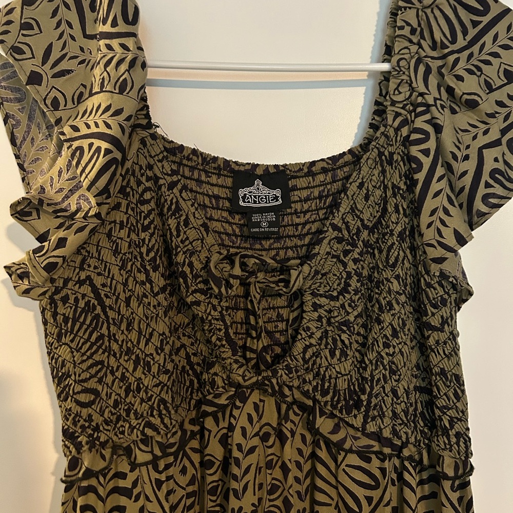 Angie Black and Tan Bohemian Jumpsuit - Picture 2 of 7